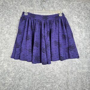 Fossil Women's Mini Skirt Purple and black Size M
